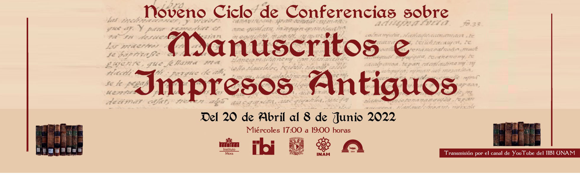 Noveno ciclo de conferencias sobre manuscritos e impresos antiguos