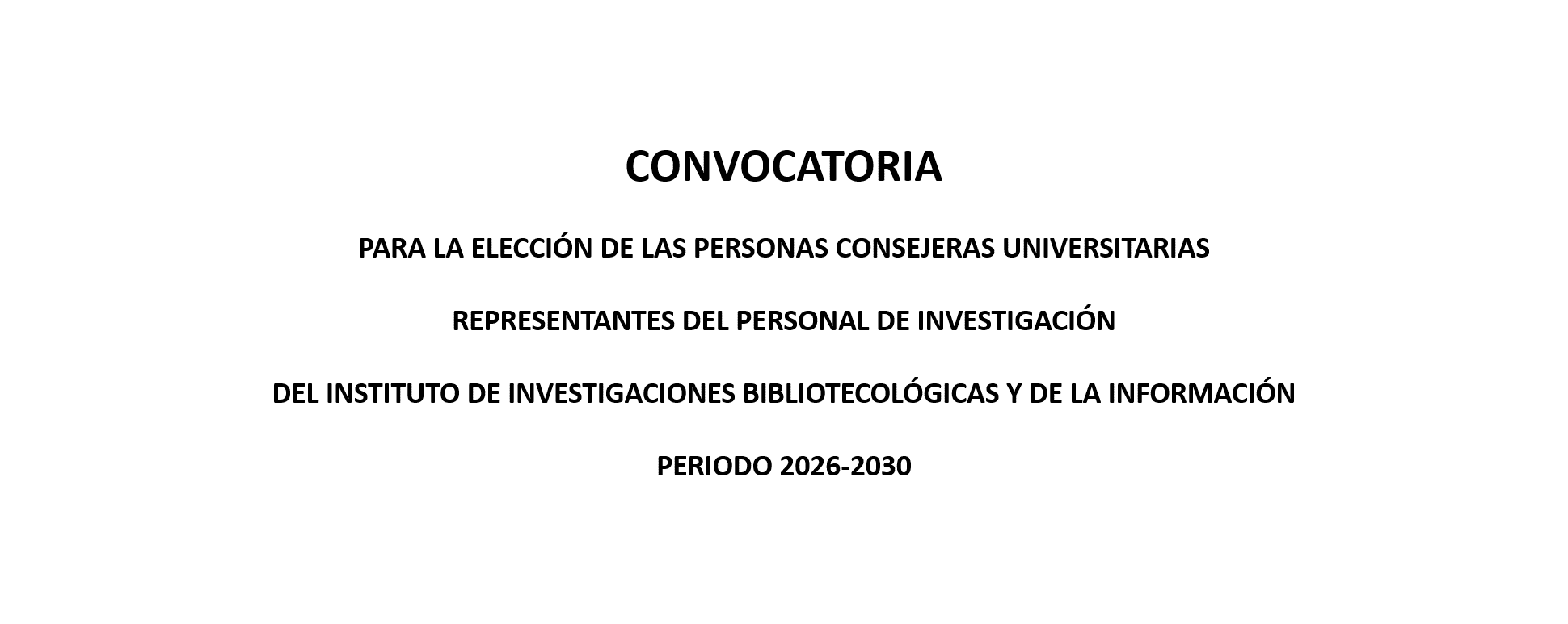 Convocatoria Elecciones Investi
